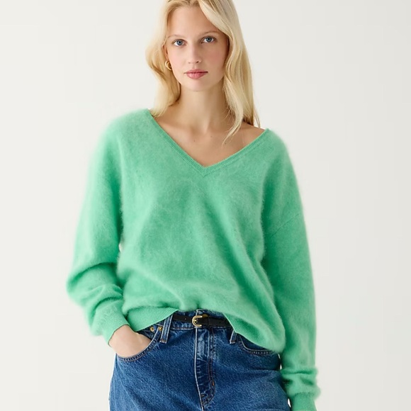 J. Crew Cashmere Red V-Neck Sweater - Picture 3 of 3